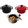 Cratita Chasseur rotunda cu capac negru