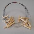 Set 10 fire din otel inoxidabil pentru branza si foie gras cu manere 1 m