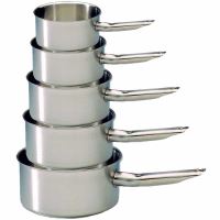Caserole Matfer Excellence Inox Cu Coada, Set 5 piese