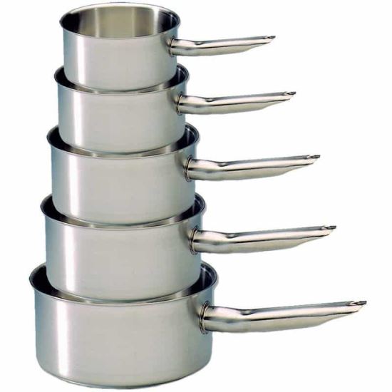 Caserole Matfer Excellence Inox Cu Coada, Set 5 piese