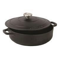 Cratita Chasseur rotunda cu capac negru