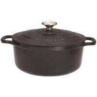 Cratita Chasseur rotunda cu capac negru