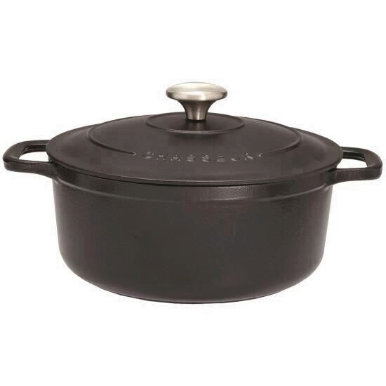 Cratita Chasseur rotunda cu capac negru