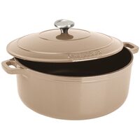 Cratita Chasseur rotunda cu capac crem