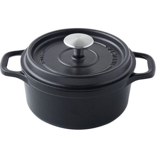 Cratita Invicta rotunda cu capac negru