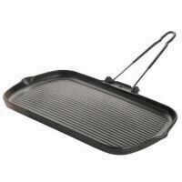 Grill Chasseur Din Fonta Dreptunghilar Cu Maner 37x22 cm