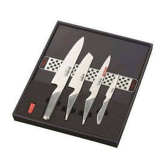 Global Seria G Set 4 Cutite plus bara Bucatarie Inox