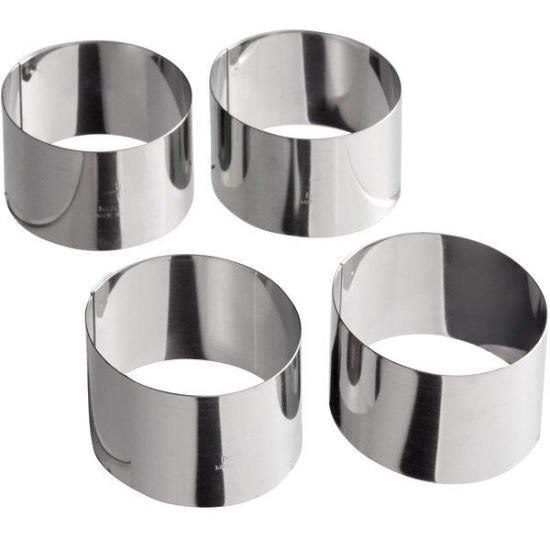 Cadru Rotund Otel Inoxidabil, Set 4 buc