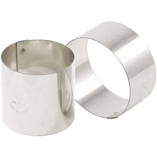 Cadru Mousse Rotund Otel Inoxidabil, Set 4 buc
