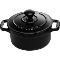 Cratita Chasseur rotunda cu capac negru