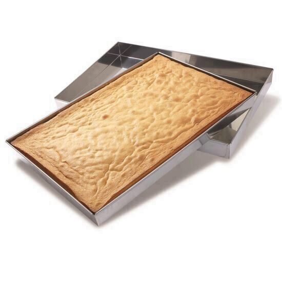 Tava Genoise Pan Inox, margini drepte