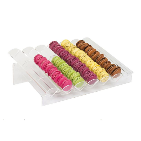 Suport Prezentare Macarons transparent, inclinat